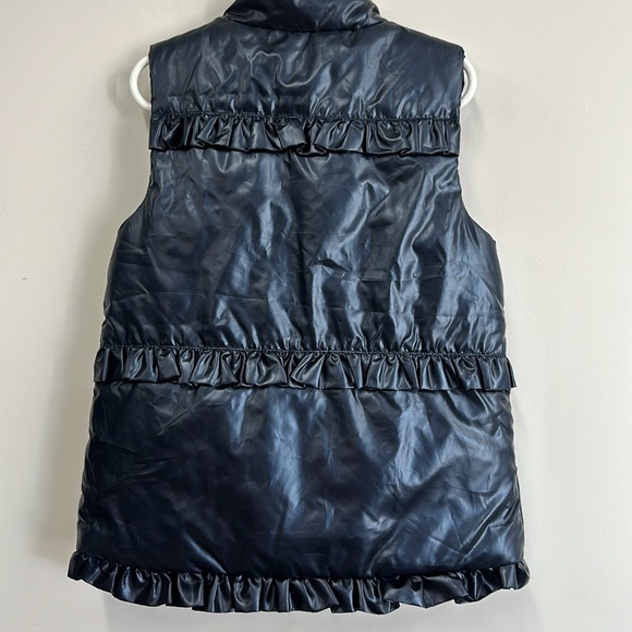 Juicy couture navy blue puffer vest ruffle 6 - Picture 4 of 5